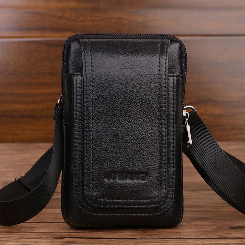 Retro Genuine Belt Wallet Multifunctional Waist Bag Messenger Bag