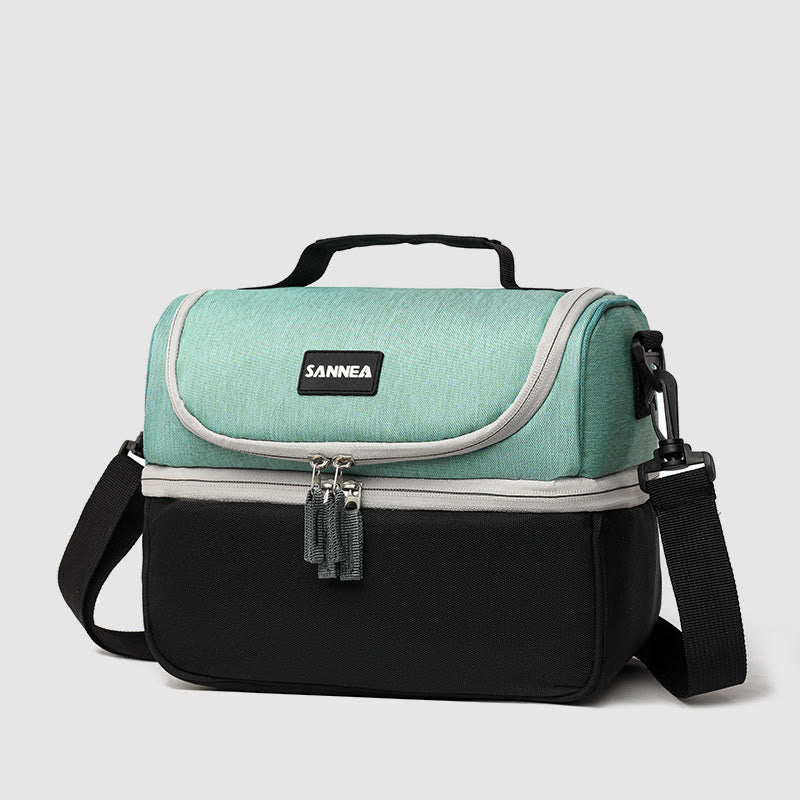 Foldable Insulated Refrigerated Lunch Bag Going Out Double Insulated Messenger Picnic Bag