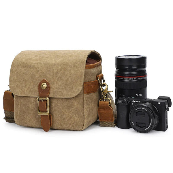Camera Bag Case Canvas Compatible for Nikon Canon Camera Shoulder Crossbody Bags