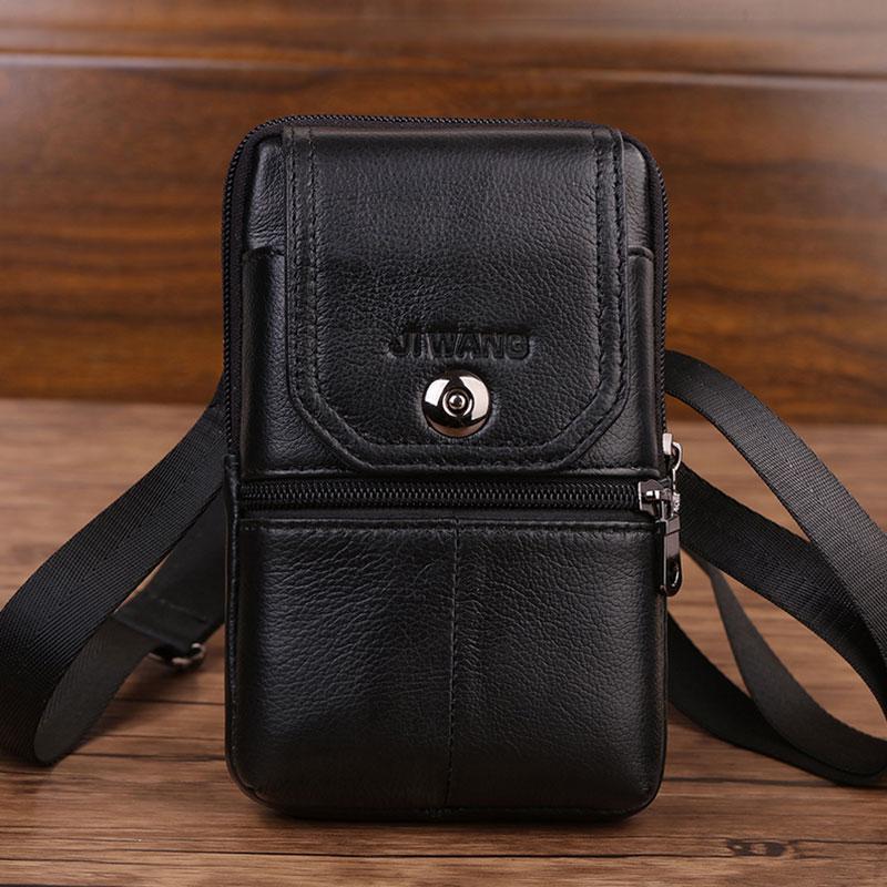 Retro Genuine Belt Wallet Multifunctional Waist Bag Messenger Bag