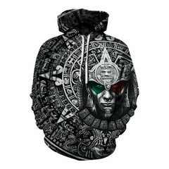 Men's 3D Sweater Aztec Warrior Mexican Hoodies