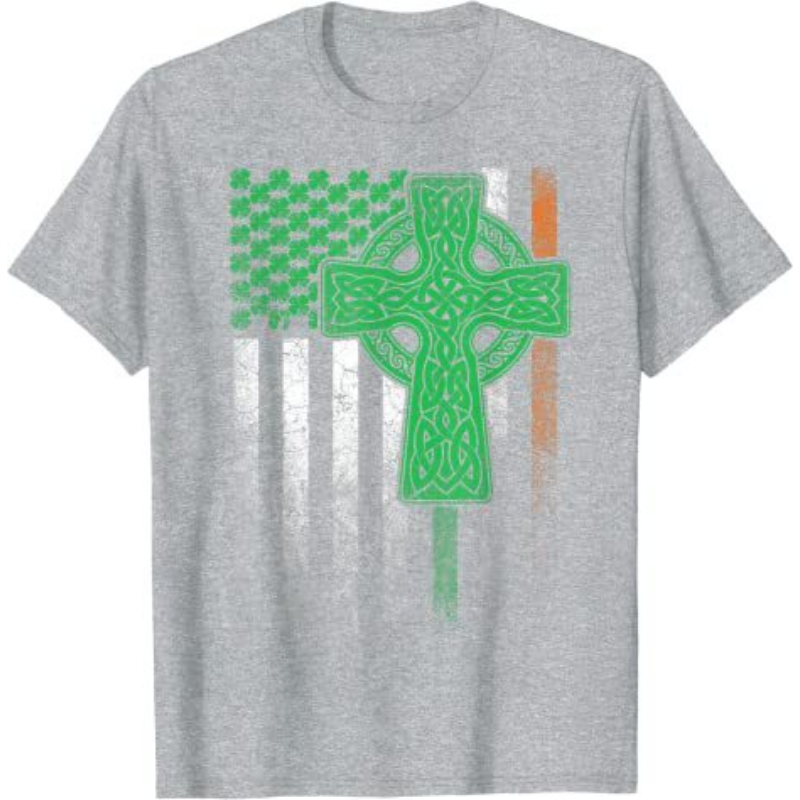 St Patrick Flag Series Printed T-shirt Top