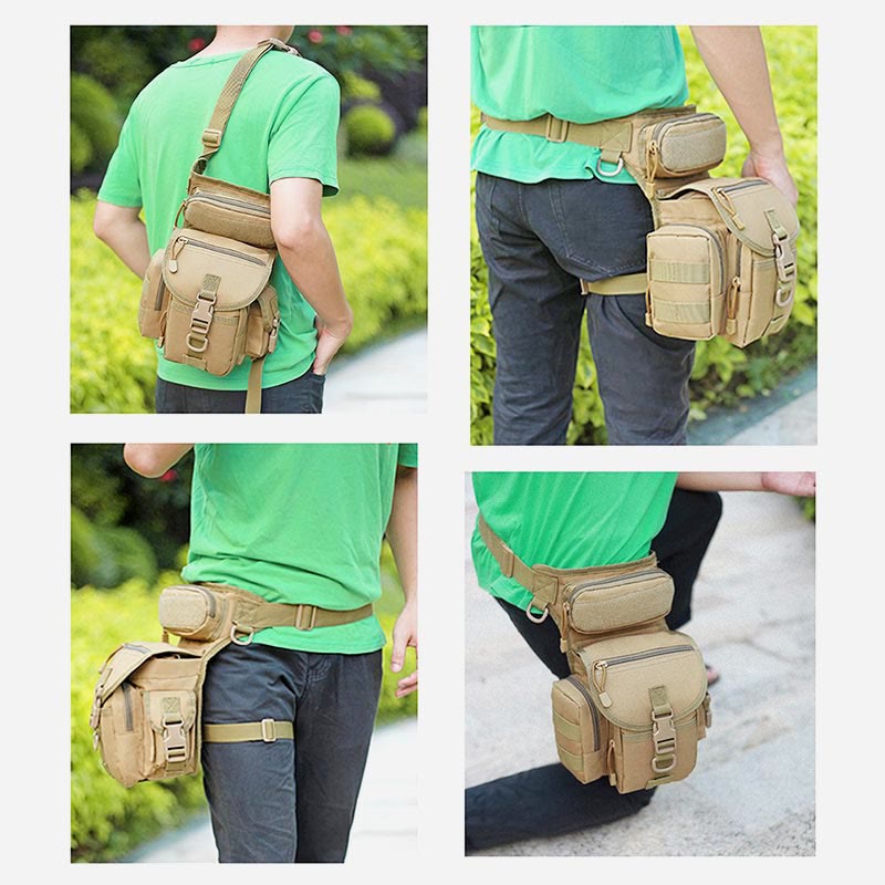 Men's Multi-purpose Leg Bag Outdoor Tool Waist Bag Riding Military Multi-purpose Bag Oxford Tactical Bag