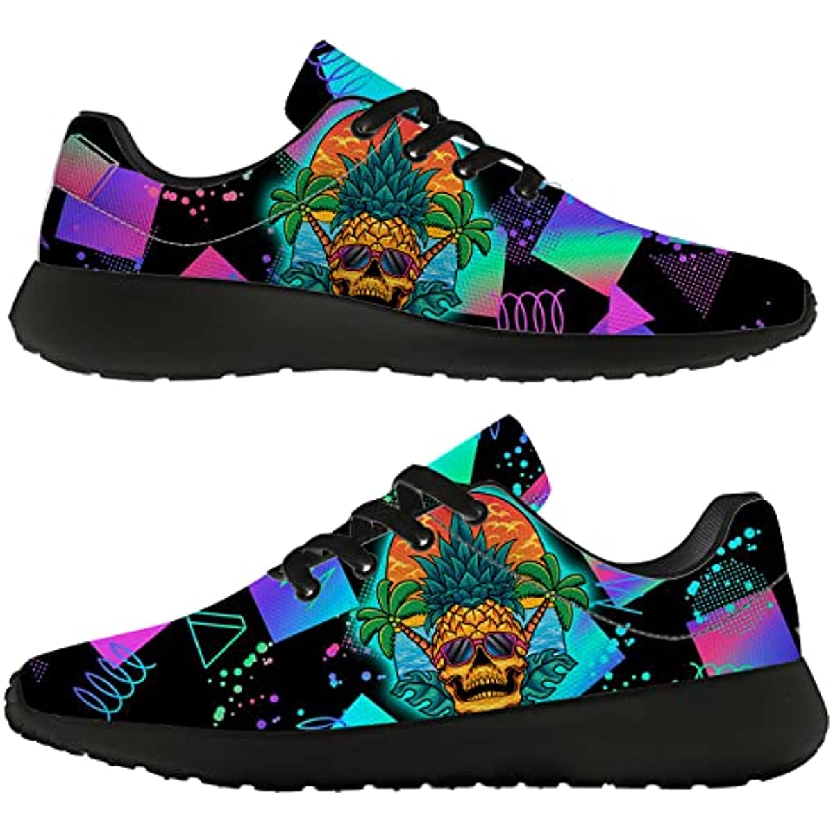 Pineapple Pattern Trail Running Shoes Lightweight Fashion Sneakers