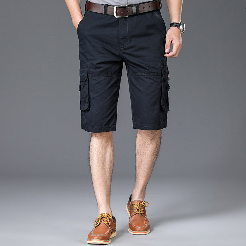 Men's Thin Multi-Pocket Shorts Loose Plus Size US 29-42 Casual Multi-Pocket Workwear Pants