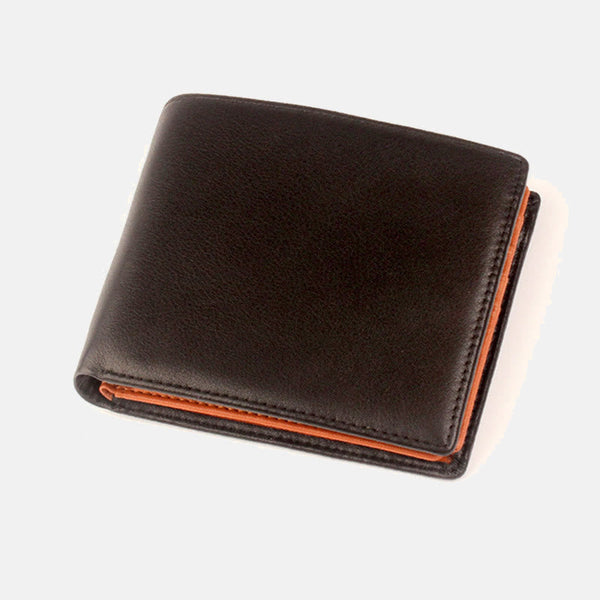 Men RFID Genuine Leather Multiple Card Slot Purse Wallet