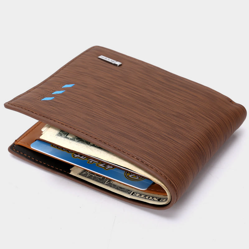 Wallet For Men PU Leather Business Style Short Money Clip