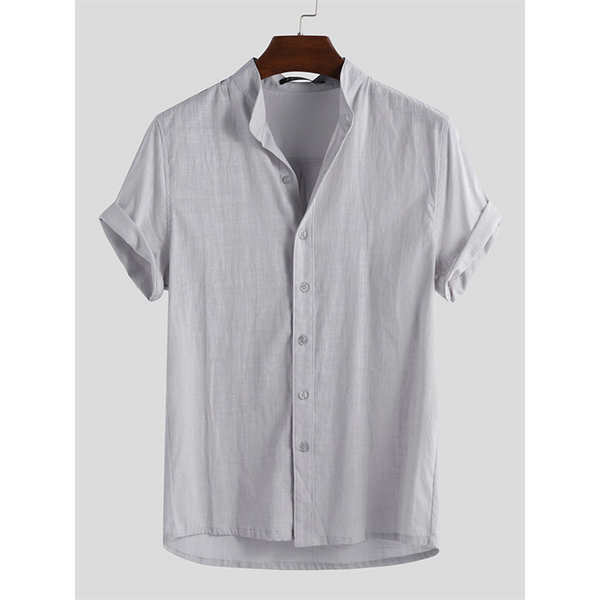 Men's Linen Loose Artistic Tops Holiday Casual Shirts