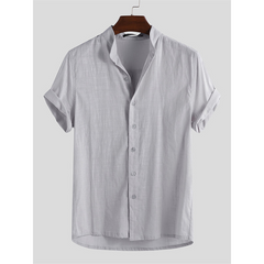 Men's Linen Loose Artistic Tops Holiday Casual Shirts