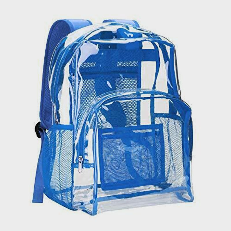 Transparent PVC Casual Daily School Bag Student Backpack Heavy Duty