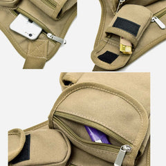 Anti-fall Riding Leg Bag Outdoor Multi-functional Tactical Casual Canvas Mountaineering Waist Hanging Sports Bag