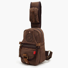 Outdoor Hiking Messenger Bag Chest Shoulder Bag Wide Shoulder Strap Portable Casual Rucksack