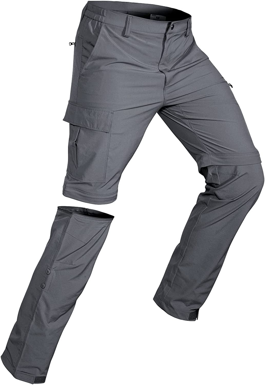 Men's-Convertible-Hiking-Pants Quick Dry Lightweight Zip Off Breathable Cargo Pants for Outdoor, Fishing, Safari