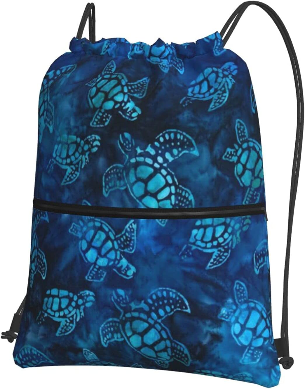 Palm tree beach Waterproof Drawstring Backpack Bag