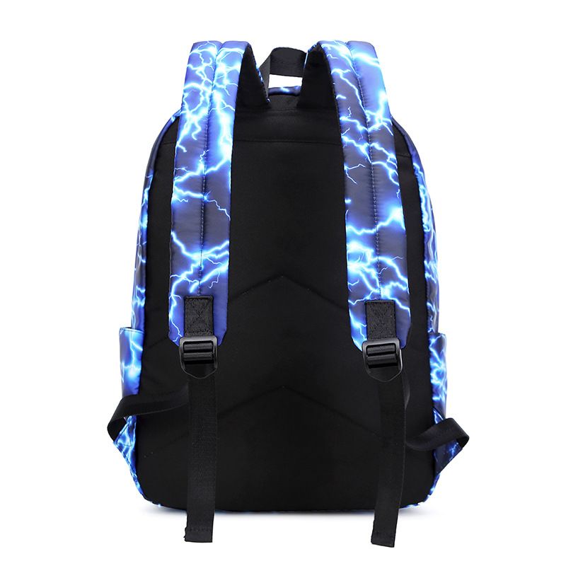 Men's Printed Backpack Starry Sky Lightning Travel Bag