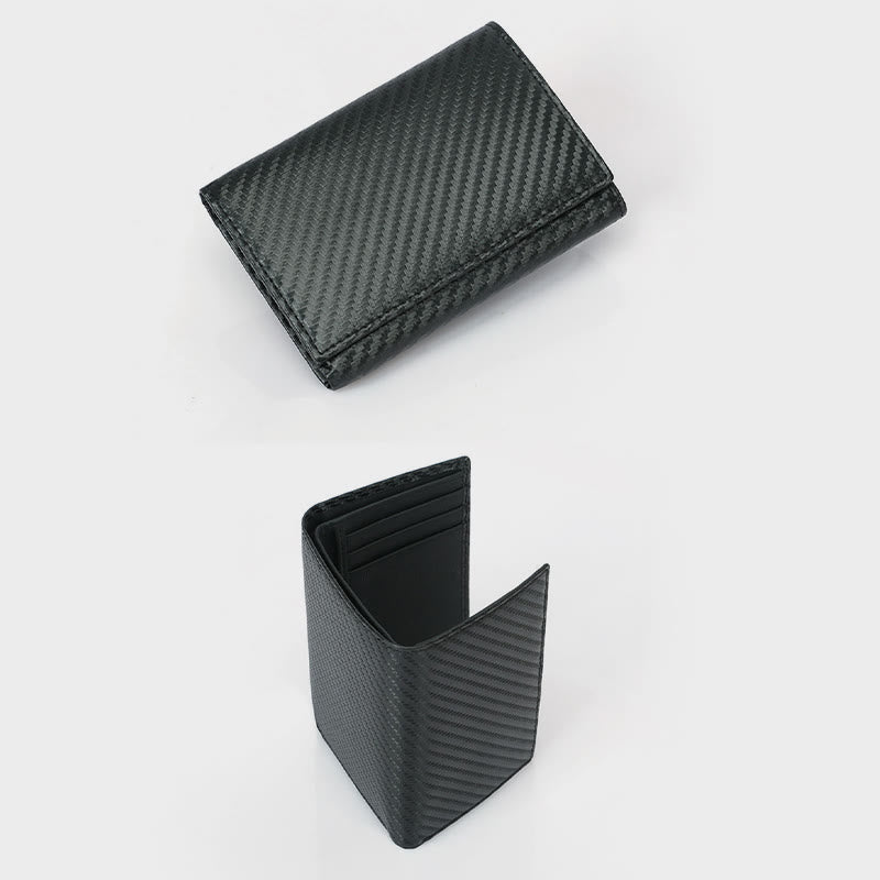 Men Carbon Fiber Large Capacity RFID Multi-Slot Wallet Wallet