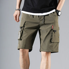 Men's Loose Summer Thin Workwear Five-point Pants Casual Ice Silk Shorts