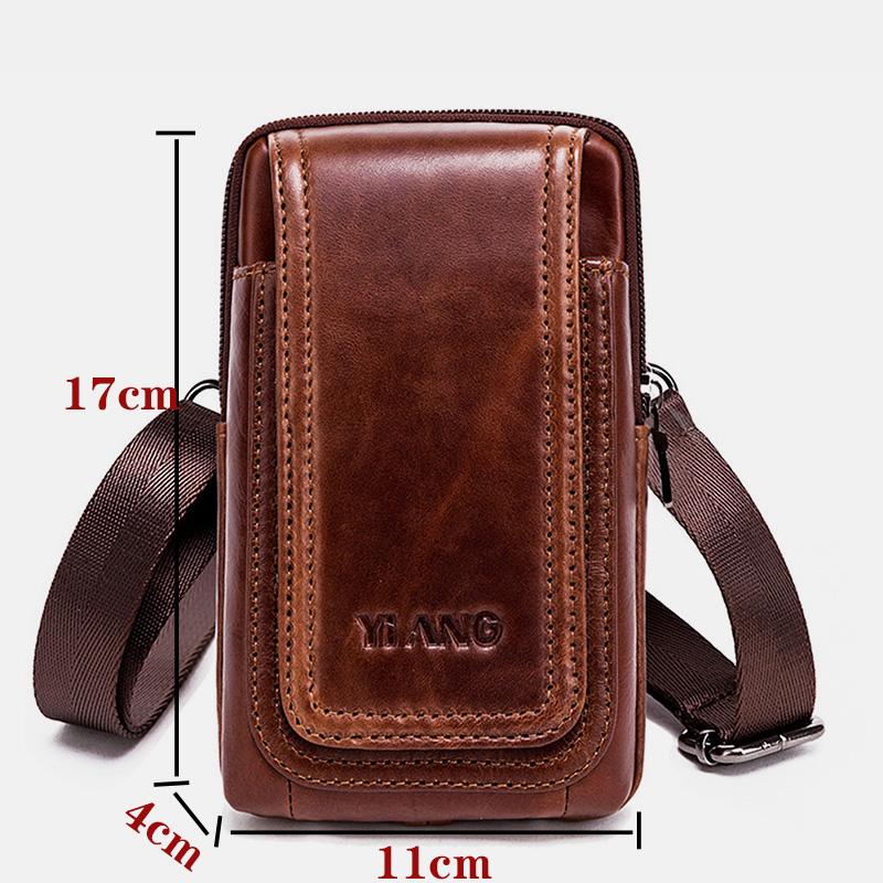 Retro Genuine Belt Wallet Multifunctional Waist Bag Messenger Bag