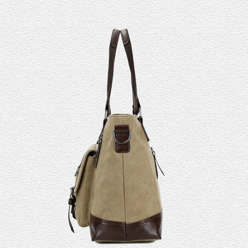 Portable Multifunctional Tote Bag Canvas Tote Messenger Bag