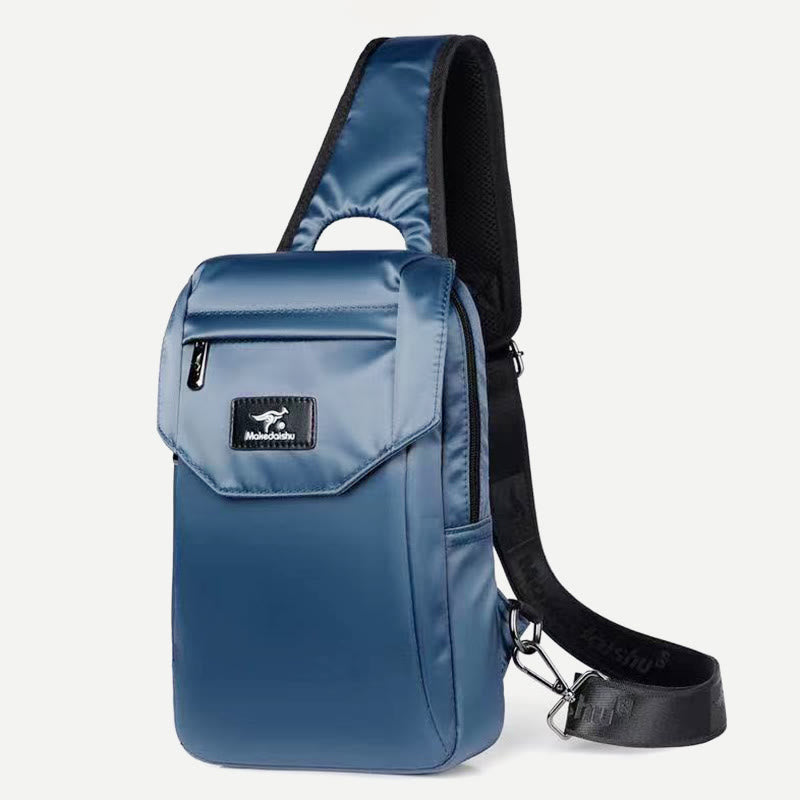 Outdoor Sports Messenger Bag Wide Shoulder Strap Men's Casual Backpack