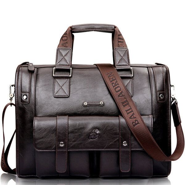 Men Business Vintage Laptop Briefcase Big Capacity Handbag Travel Bag