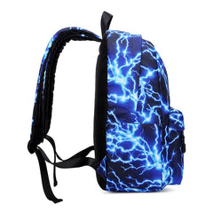 Men's Printed Backpack Starry Sky Lightning Travel Bag