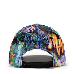 Skull Abstract Graffiti Baseball Cap Mens Fashion Casual Sun Visor Cap