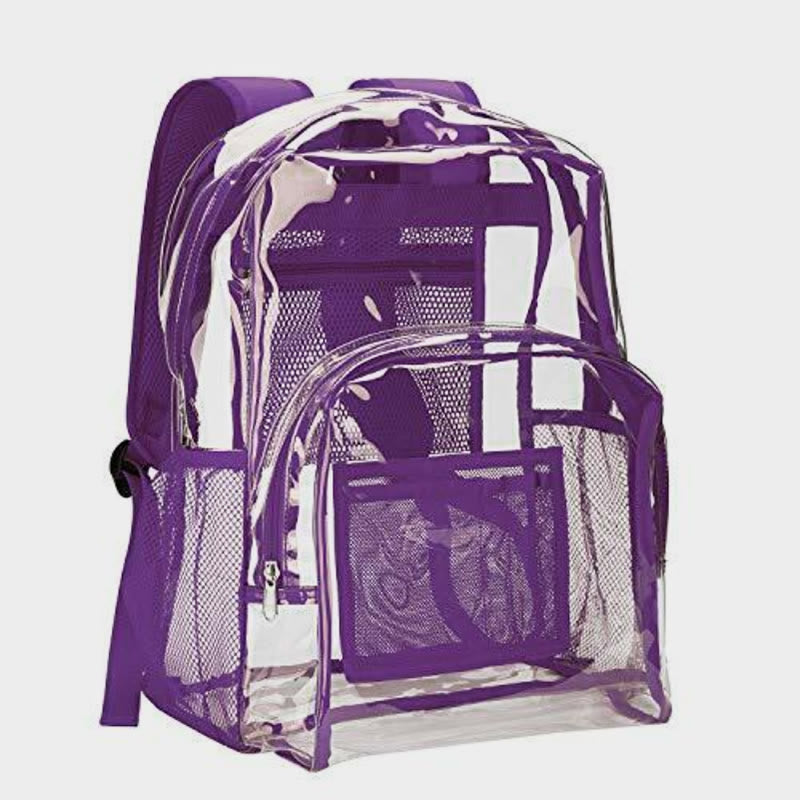 Transparent PVC Casual Daily School Bag Student Backpack Heavy Duty