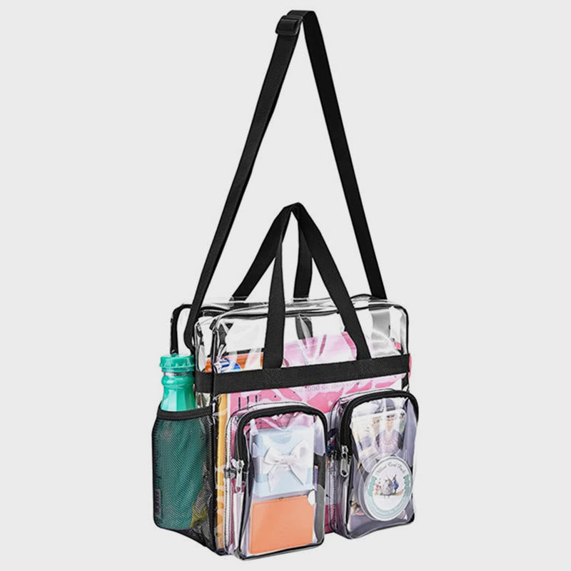 Portable Outing Handbag Multi Pocket Transparent Messenger Bag