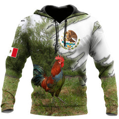 Men's Hooded Sweater 3D Printing Cock Casual Sweatshirt