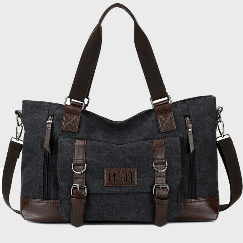 Portable Multifunctional Tote Bag Canvas Tote Messenger Bag