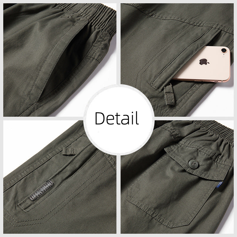 Men's Beach Short Summer Casual Pants Outerwear Loose Pocket Zipper Casual Shorts