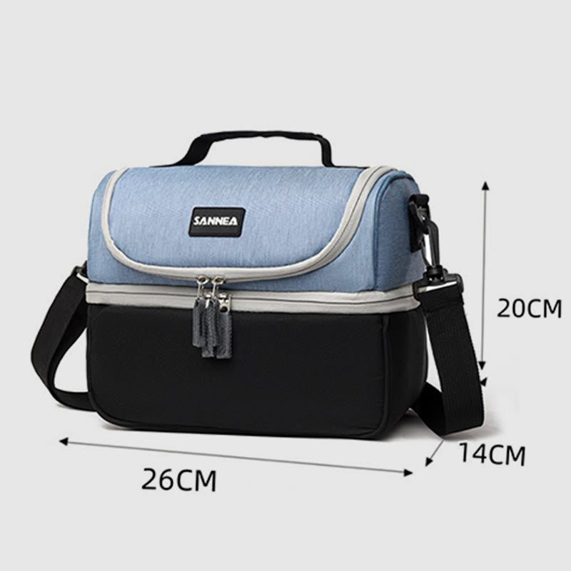 Foldable Insulated Refrigerated Lunch Bag Going Out Double Insulated Messenger Picnic Bag