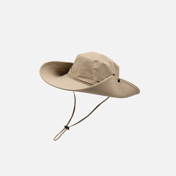 Western Cowboy Hat, Drawstring Sunscreen Hat, Outdoor Fishing and Mountaineering Hat