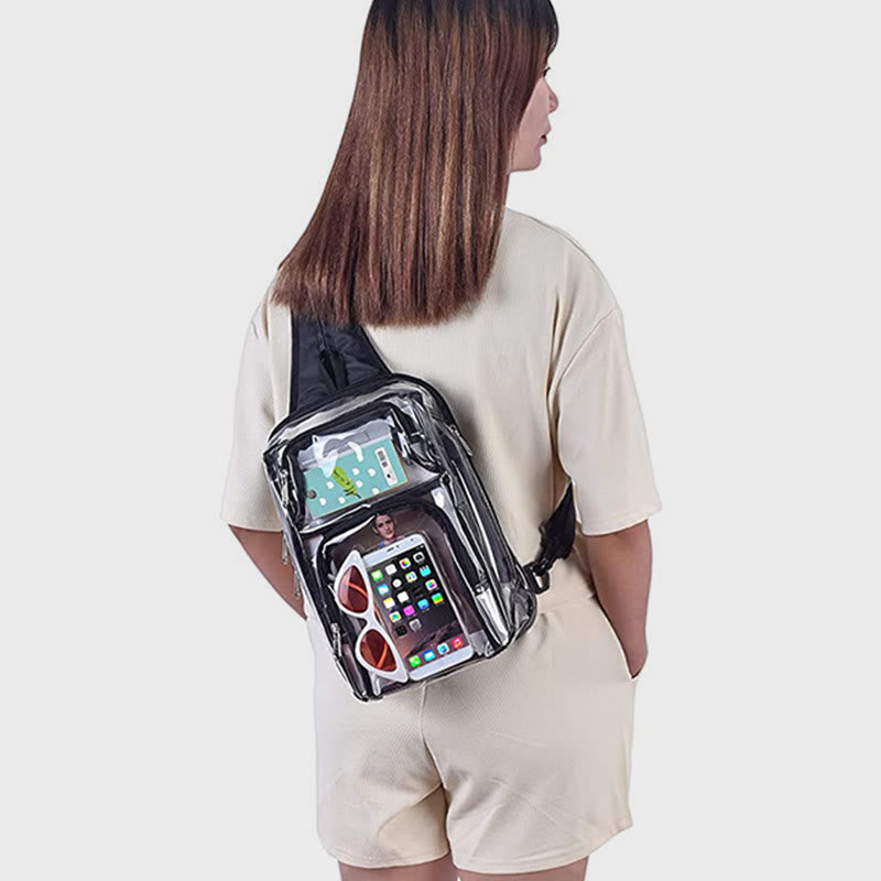 Multi-functional Transparent Out-going Sports PVC Sports Backpack