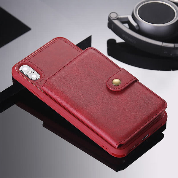 2-in-1 Detachable Wallet Case IPhone6/7/8 Multi-Slot Leather Wallet Case with Credit Card Holder