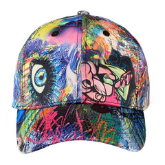 Skull Abstract Graffiti Baseball Cap Mens Fashion Casual Sun Visor Cap