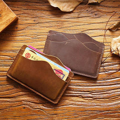 Slim Credit Card Wallet Men's Card Holder Retro Simple Portable Shopping Wallet