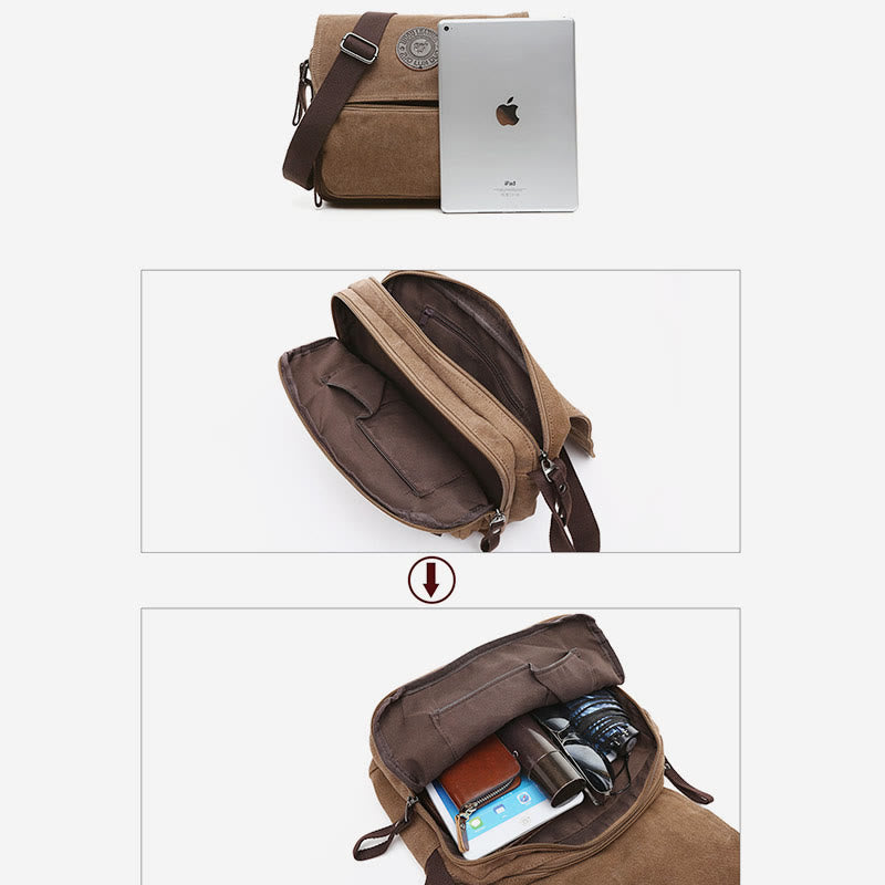 Men's Daily Casual Messenger Bag Travel Messenger Bag