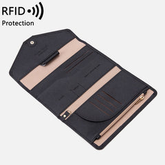 Slim Multifunctional Travel Document Pouch RFID Passport Holder