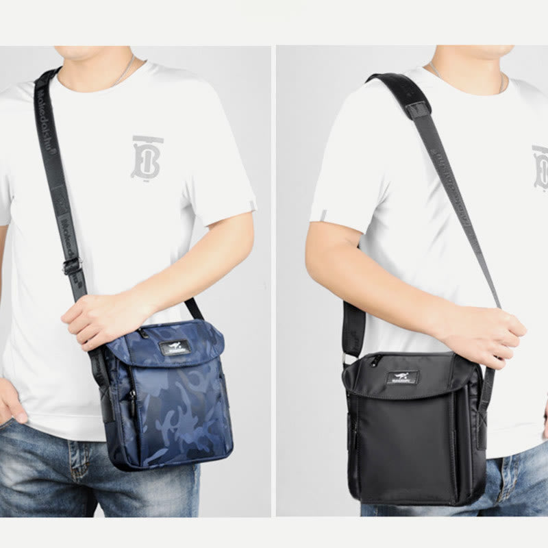 Casual Messenger Bag Oxford Fabric Navy Blue Men's Messenger Bag