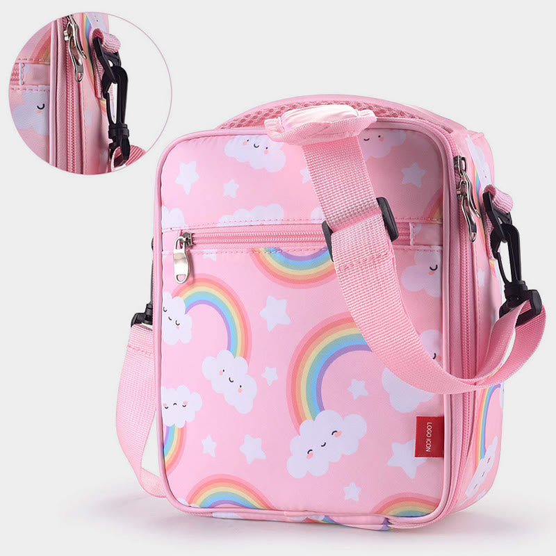 Kids Lunch Box Insulated Lunch Bag Cute Mini Cooler Insulation Messenger Thermal Bag