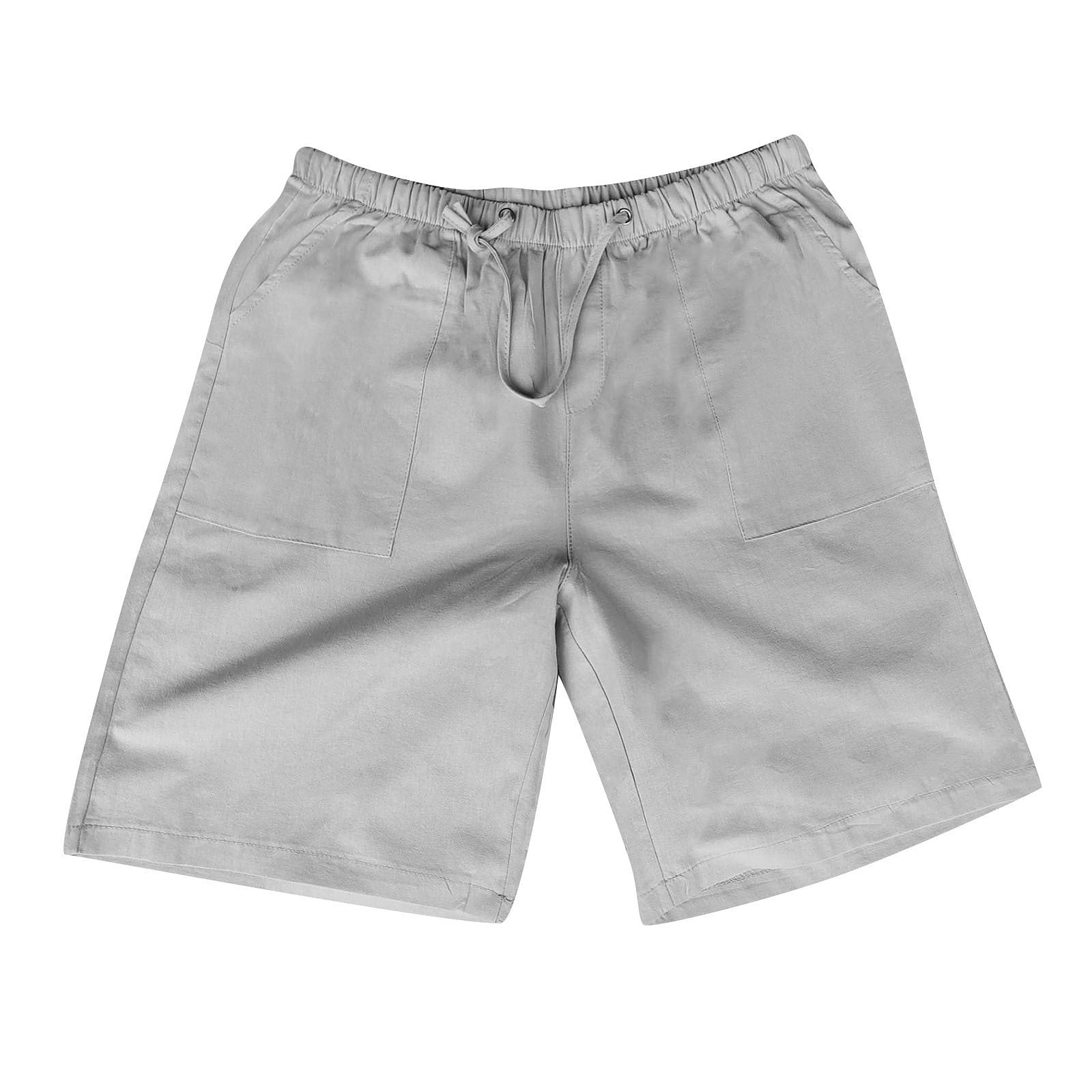 Men's Linen Multi-pocket Drawstring Casual Shorts 8 Colors