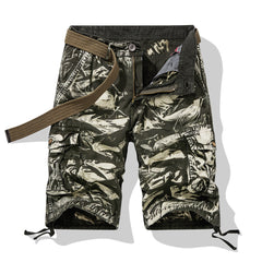 Men's Summer Loose Casual Camouflage Shorts Multi-pocket Men's Five-point Shorts