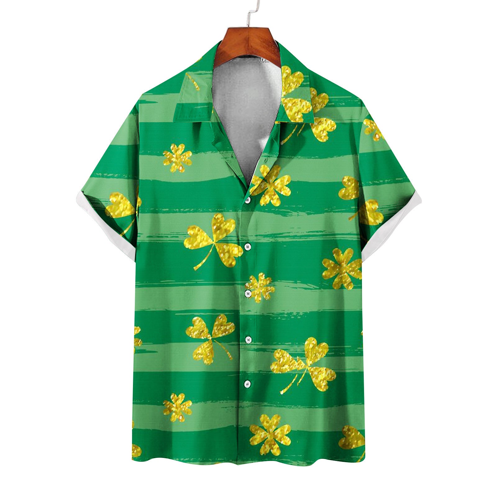 Men's Summer Casual St. Patrick's Day green Shirt