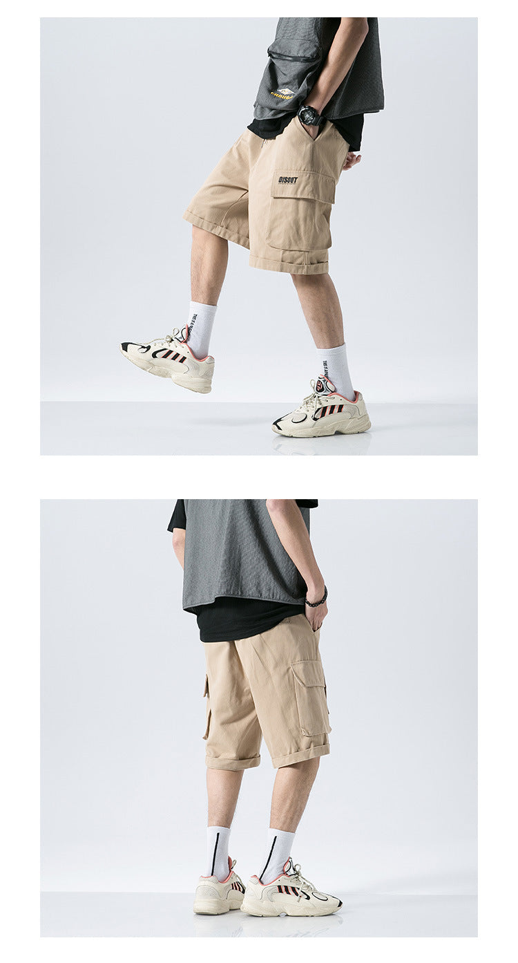 Men's Loose Thin Cotton Sports Five-point Pants Summer Workwear Shorts