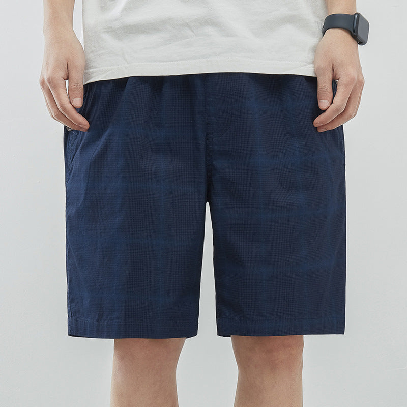 Men's Summer Shorts  Loose Solid Color Casual Cotton Five-point Pants Thin Shorts