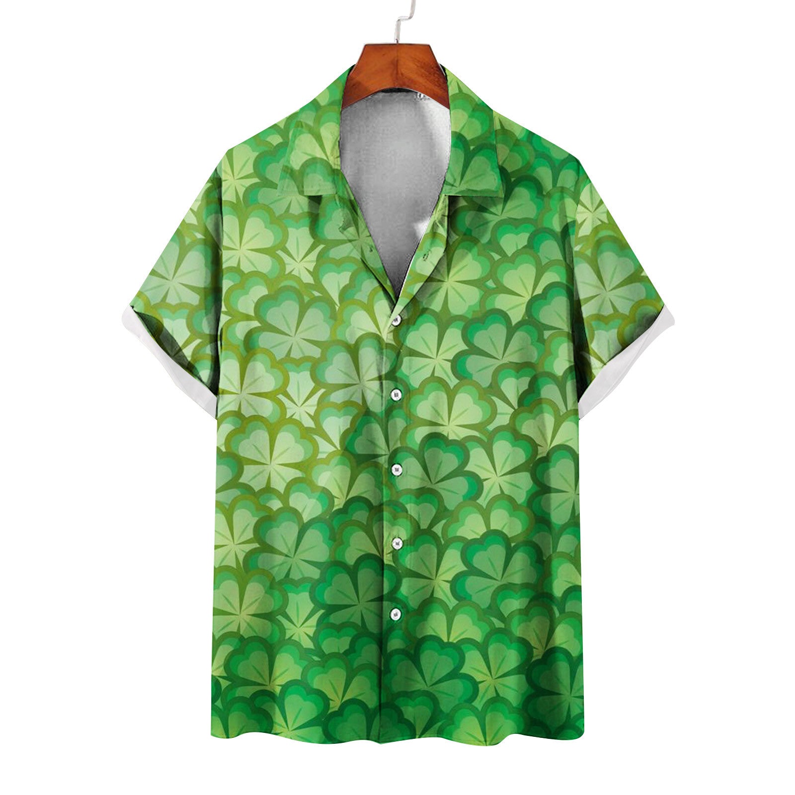 Men's Summer Casual St. Patrick's Day green Shirt