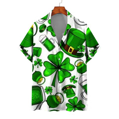 Men's Summer Casual St. Patrick's Day green Short Sleeve