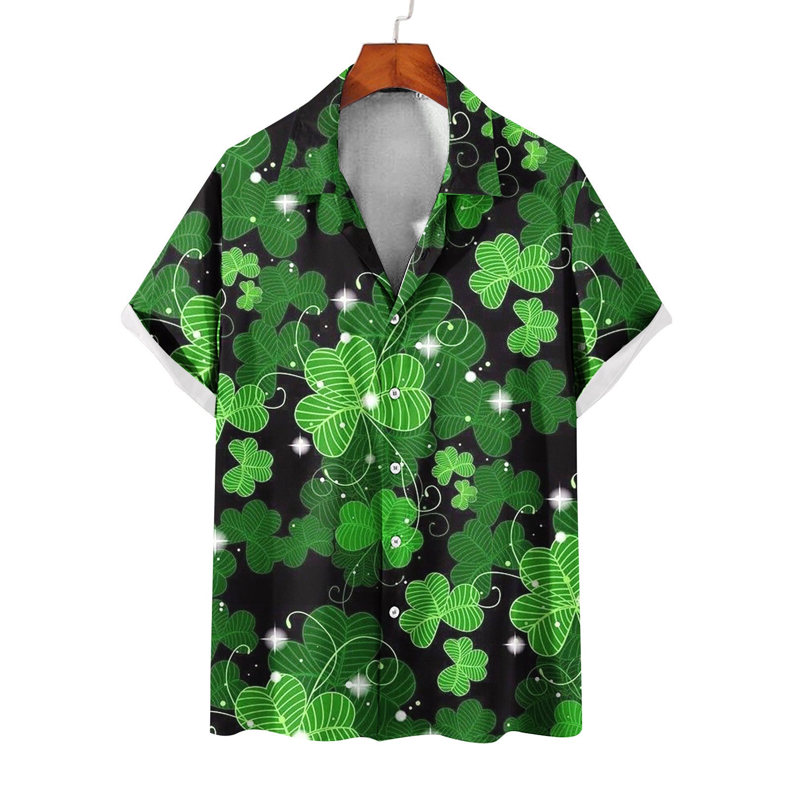 Men's Summer Casual St. Patrick's Day green Short Sleeve